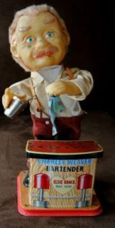 Vintage Charley Weaver Bartender Tin Needs Help Repair