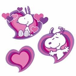Charlie Browns Peanuts Dog Hearts 70s 25 Wallies Stickers Love Decals 