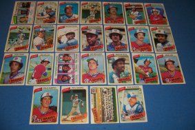 1980 Topps Atlanta Braves Complete Set of 24 Cards Free