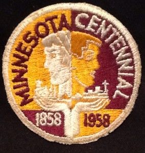 Minnesota Centennial Patch   1958   Mid century Design / University Of 