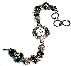 Charmed Memories Watch Bracelet by Geneva Platinum w Crystal Clear Hue 