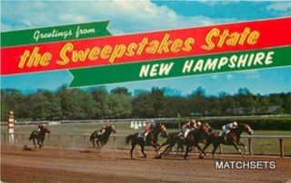 NEW HAMPSHIRE Sweepstakes Horse Racing Rockingham Park POSTCARD