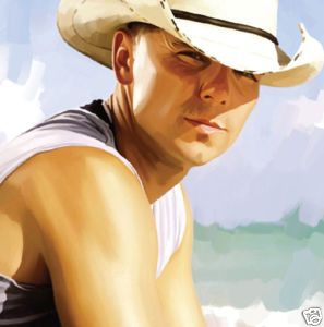Kenny Chesney Original Signed Canvas Art Painting 30x18
