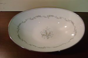 Noritake Chaumont China Oval Serving Dish 6008 Japan plate cup 