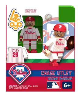 Chase Utley Oyo Mini Fig Figure Lego Compatible Philadelphia Phillies 