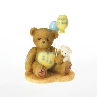 Cherished Teddies Through the Years Age 6 Birthday Figurine (Six Times 