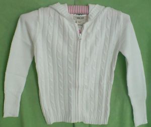 Cherokee Cotton White Cable Front Hoodie School Uniform