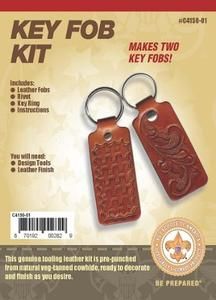 Official BSA Boy Scout America Leather Key Fob Kit
