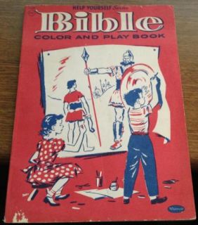 Whitman Coloring Book 1955 * Bible Color & Play Book * Vintage Great 