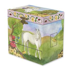 New Childs Horse Fairy Musical Jewelry Box Gift