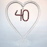 40th Fortieth Ruby Anniversary Wedding Cake Top Topper