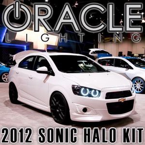 2012 Chevy Sonic Oracle Headlight Halo Kit 6K HID White LED SMD Halos 