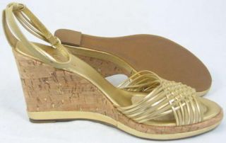 80 ARTURO CHIANG TONI Gold Womens Shoes Wedge 9