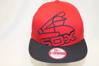 Chicago White Sox MLB New Era 9Fifty Snapback Hat Cap Big Punch Red 