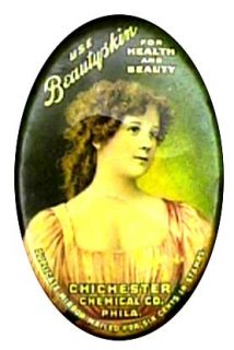   Pocket Mirror Lovely Lady Beautyskin Chichester Chemical Co PA