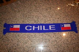 Chile Blue Country Flag Scarf FIFA World Cup Soccer New