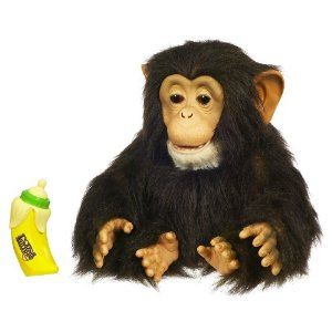 FUR REAL FRIENDS ~CHIMP MONKEY WITH BANANA BOTTLE~ WORKS GREAT