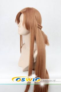 Sword Art Online Asuna Yuuki Lovely Girl Cosplay Wig Long Brown 
