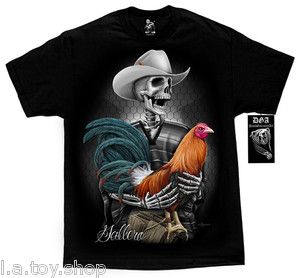 Rooster Skull Fighting Cock Gallero Mens T Shirt M 4XL DGA David 