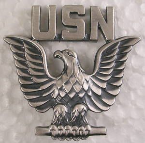 Vintage USN 1 20 Silver Fill Krew Gi Navy Military Pin