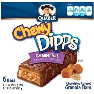   Chewy Dipps Caramel Nut Chocolate Covered Granola Bars 6 5 Oz