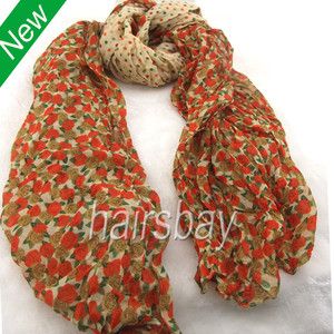   kerchiefs multifunction Fashion Scarf Orange chrysanthemum flowers 028