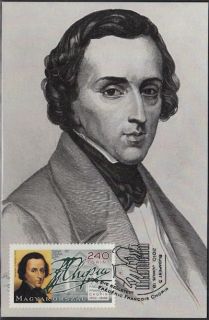 Hungary 4168 Maximum Card II Frederic Chopin Composer 200th Ann of His 