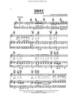   & MICHAEL BUBLE   SWAY (QUIEN SERA)   PIANO VOCAL GUITAR SHEET MUSIC