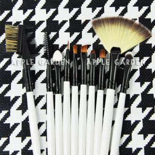   Professional Make up Brushes Set Houndstooth Check Bag Design #283B