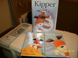 Lot of 3 Kipper The Dog VHS Childrens Videos Out of Print All Play 