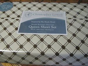 Christopher Lowell Hotel Collection  Queen sheet set  beige 400 ct 
