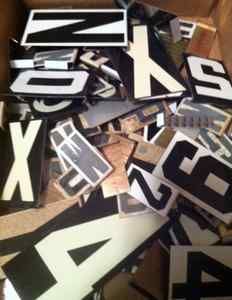    MASSIVE LOT Metal Unitype Bulletin Church Sign Letters Numbers VTG