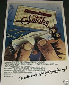 Cheech Marin Tommy Chong Signed Up in Smoke Poster PSA