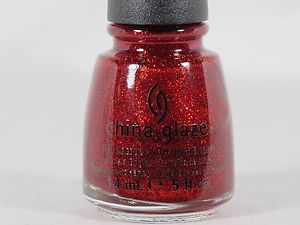 China Glaze Nail Polish Ruby Pumps 182 Red Glitters