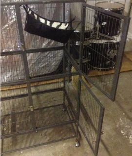 Level Ferret Chinchilla Sugar Glider Cage Used w Hammock Wheels 31 
