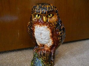 English Chelsea Pottery Co Morgan Hubbard Owl