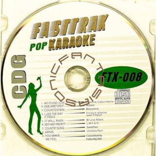 POP MUSIC KARAOKE CD FAST TRAX FTX 008 CDG 2011 ARTIST SONGS *PAPER 