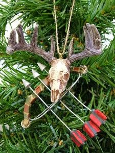 New Compund Skull Bow Deer Hunting Arrows Christmas Ornament