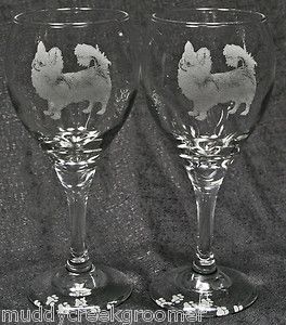 Chihuahua Dog Long Hair or Smooth Laser Etched Teardrop Wine Glass PR 