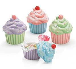cupcake trinket boxes 4 different colors fun fresh