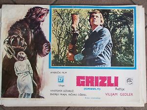 Grizzly Christopher George YUGOSLAV Movie Poster 1976