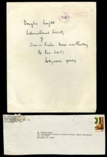 Christopher Lee Vintage 1980 Original Signed Typed Letter TLS 
