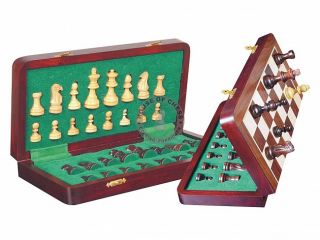 Unique Magnetic Chess Set Folding Chess Board and Wooden Pieces