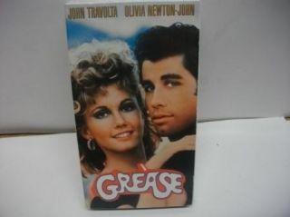 New Grease VHS Movie John Travolta Olivia Newton John