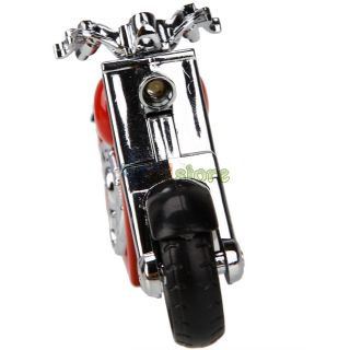 Motorcycle Style Refillable Butane Gas Cigarette Cigar Lighter Red