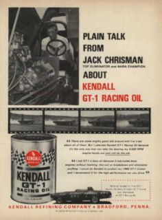 1966 Mercury Comet GT 1 Jack Chrisman Kendall Oil Ad