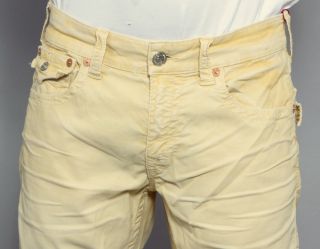 Mens True Religion Ricky Straight Leg Micro Corduroy Jeans Wheat 32