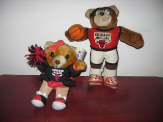 Chicago Bulls Teddy Bears Cheerleader and Basketball Player