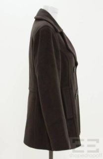 Cinzia Rocca Dark Brown Wool, Angora, & Cashgora Coat Size US 4