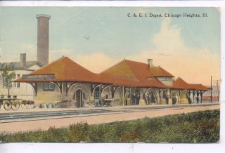 Chicago Heights Illinois Chicago Eastern Illinois Railroad Depot
